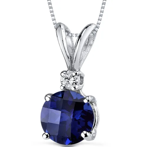 Oravo Oravo 14kt White Gold 1.50ct Blue Sapphire Pendant — product photo