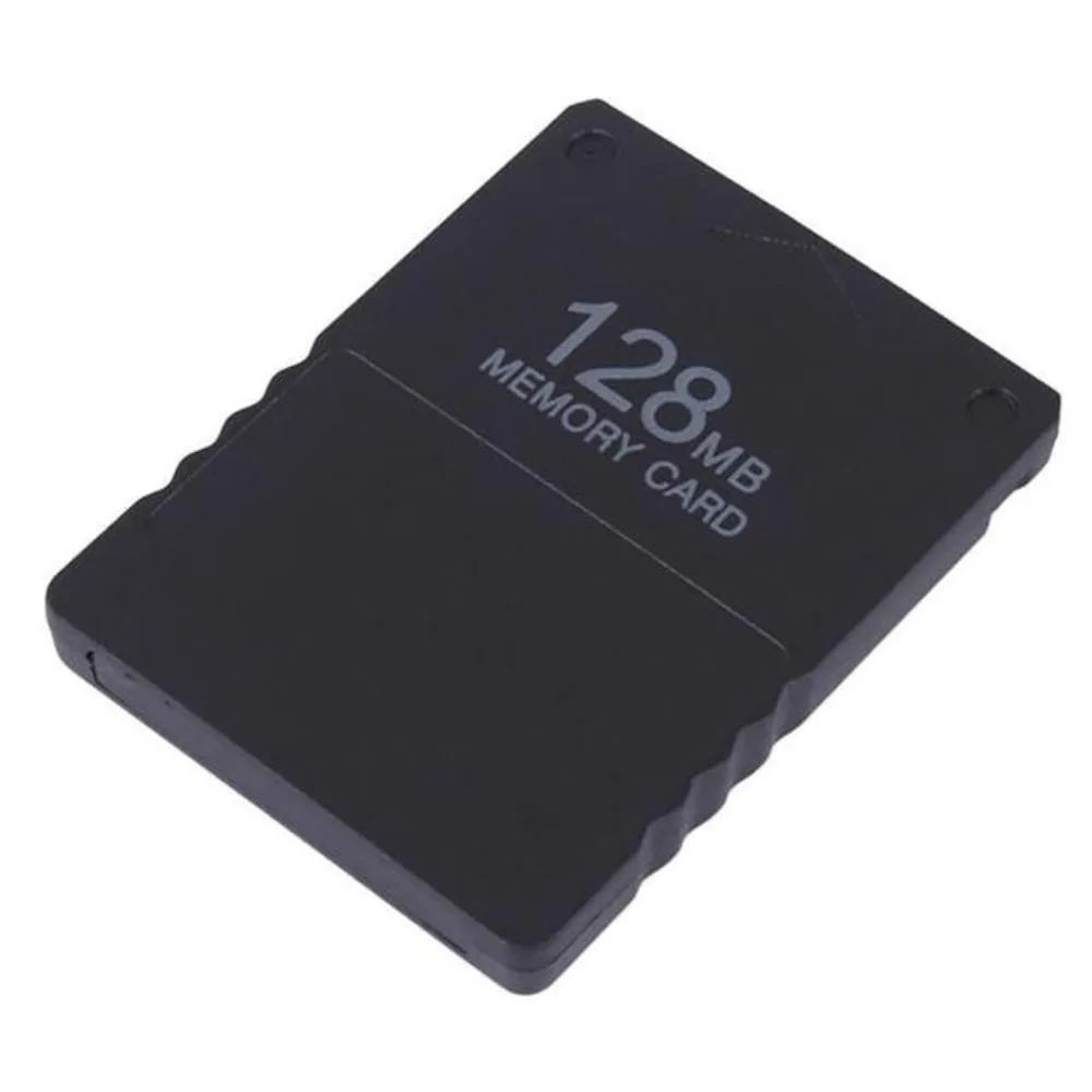 128MB PS2 memory card, black plastic with metal contacts