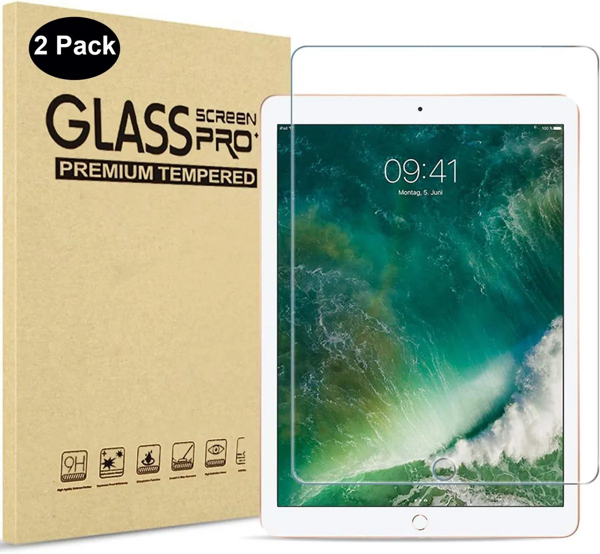 Werleo Werleo A1584 Tempered Glass Screen Protector 12.9 inch 2 Pack — product photo
