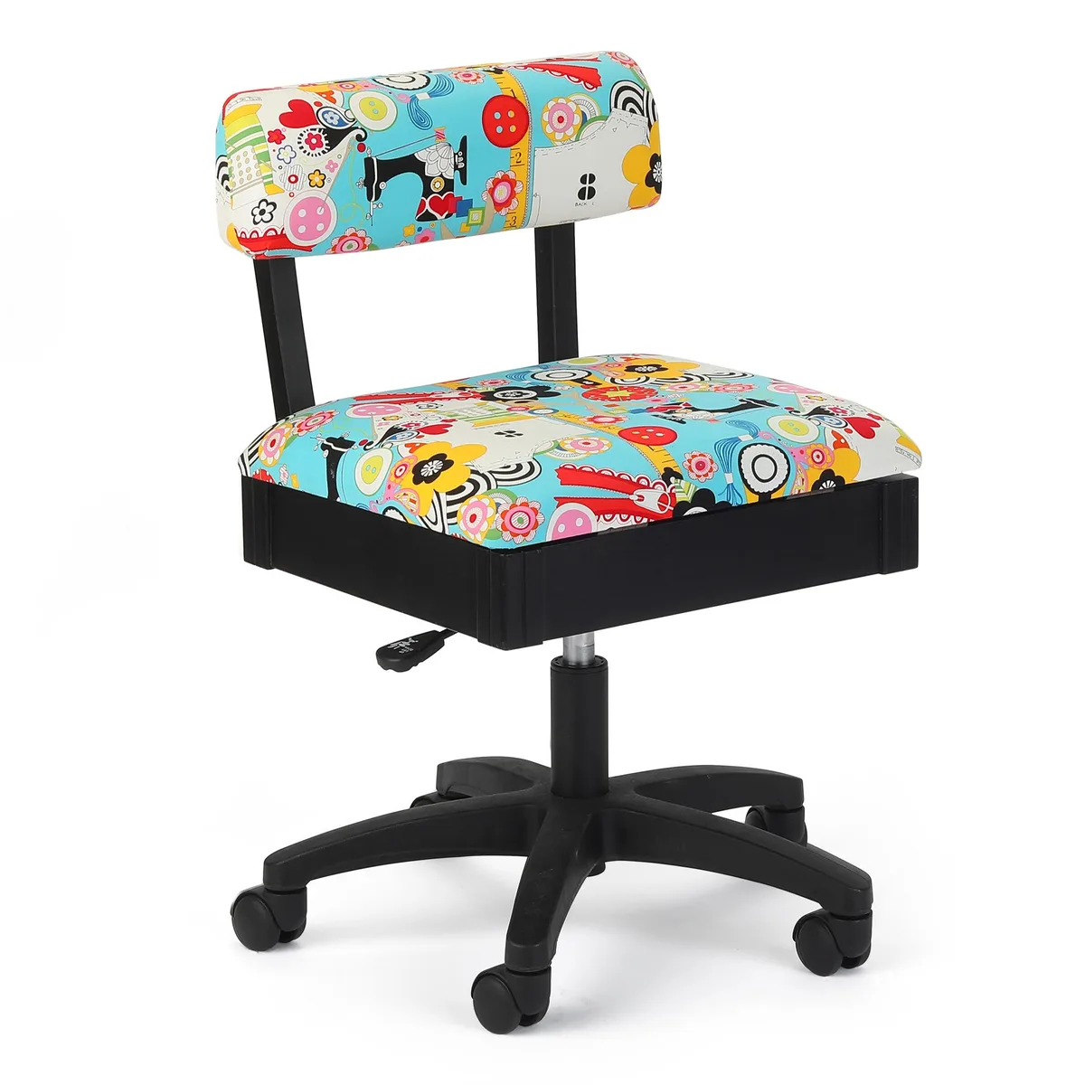 Arrow Sewing Cabinet Arrow Sewing Cabinet Hydraulic Sewing Chair 18-22" 360° Swivel Lumbar Support — product photo