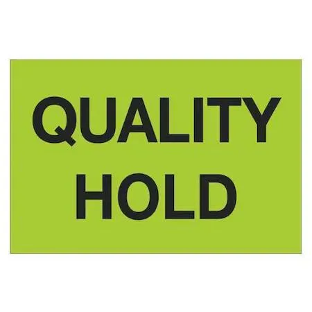 Tape Logic Tape Logic DL1132 Fluorescent Green Quality Hold Labels 2x3 In — product photo