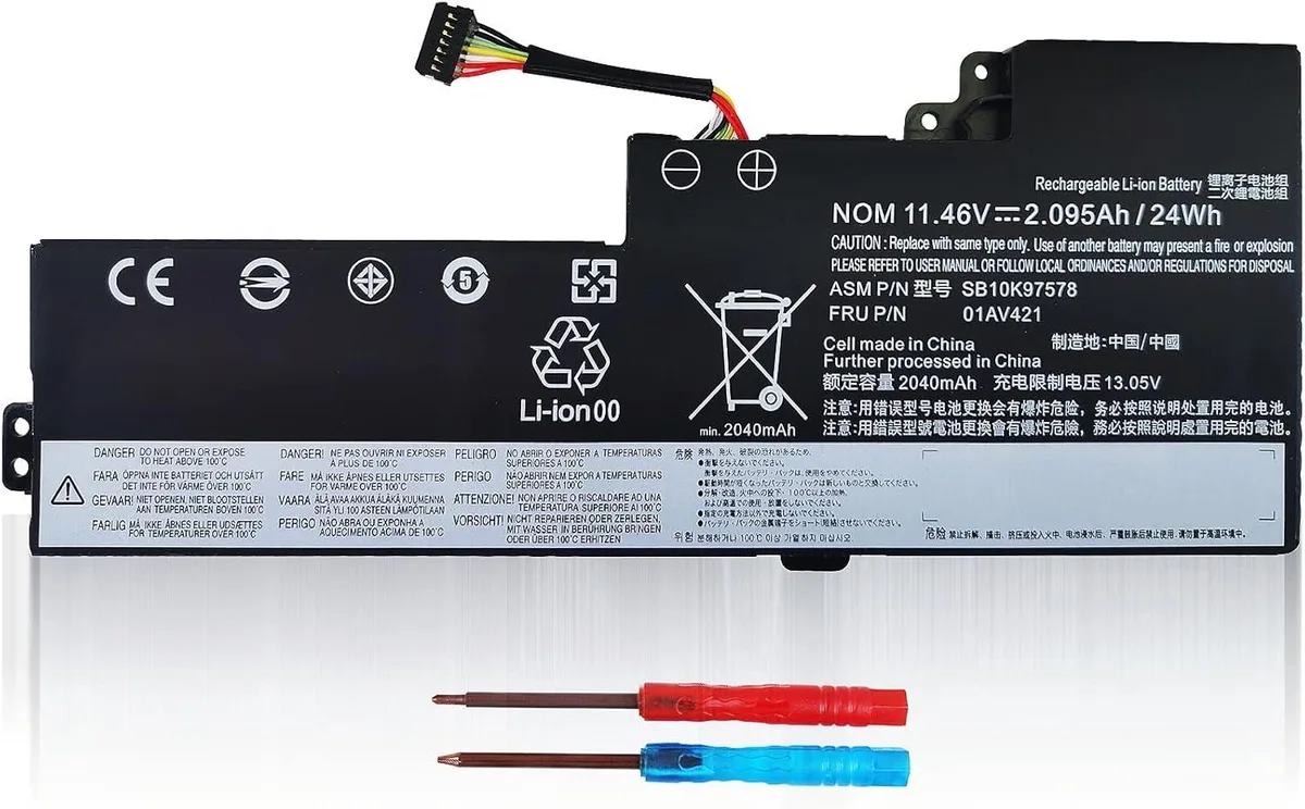 LXHY LXHY 01AV489 laptop battery 11.4V 24Wh 2100mAh 3-cell — product photo