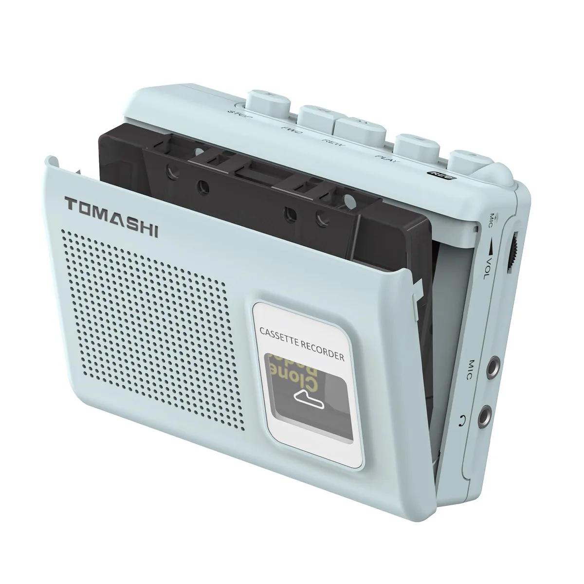  TOMASHI F-119 Blue Cassette Player — product photo