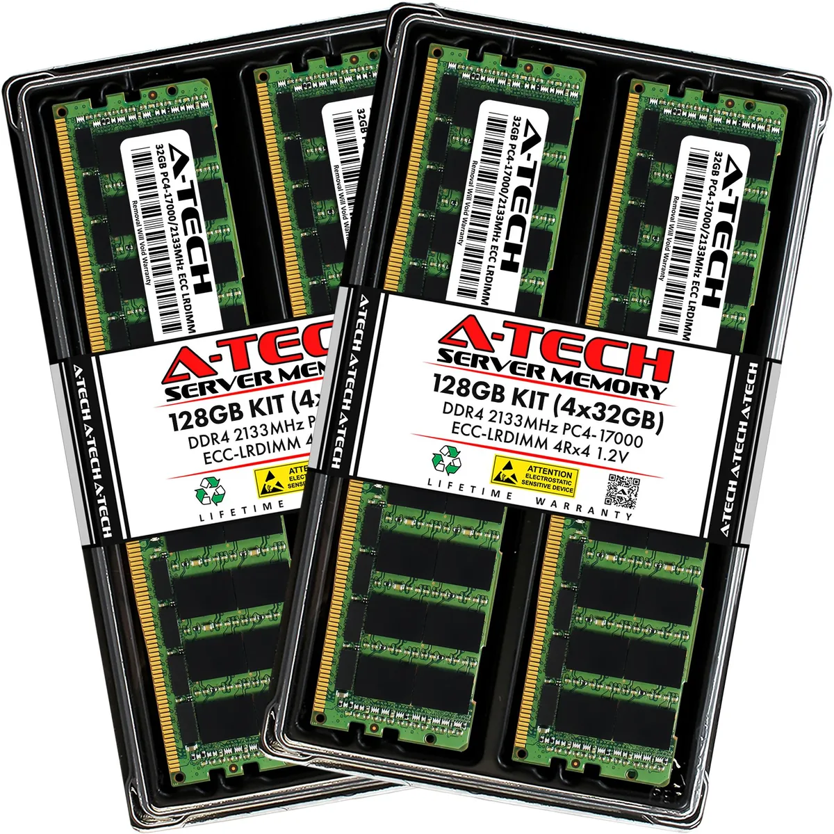 A-Tech A-Tech 128GB (4x32GB) DDR4 2133 ECC LRDIMM 4Rx4 Server RAM — product photo