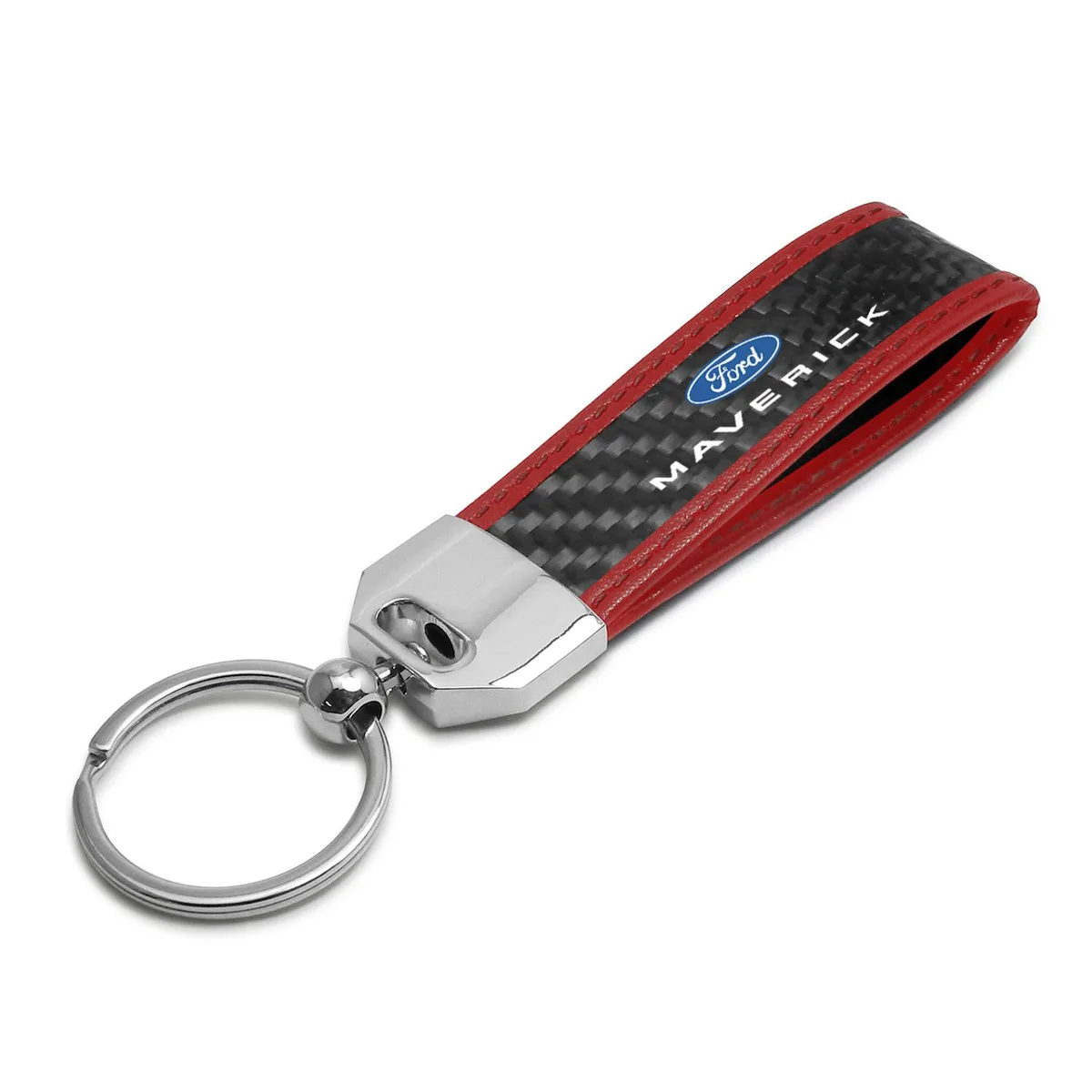 iPick Image, LLC iPick Image, LLC Ford Maverick Carbon Fiber Key Chain Red Edge — product photo