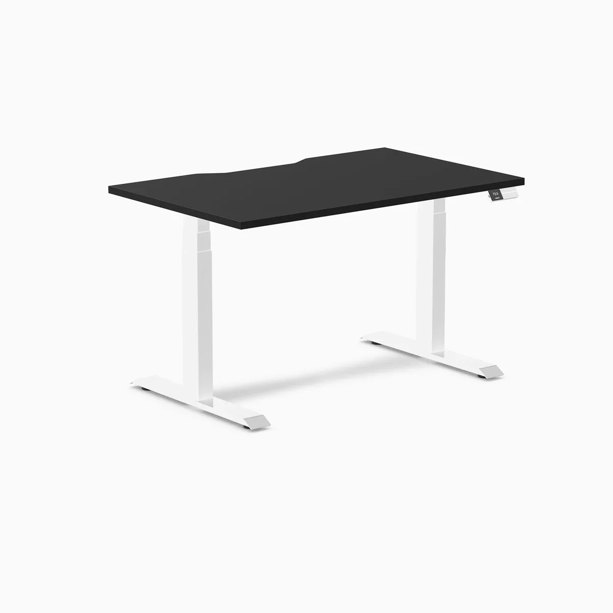 Desky Desky Dual Scalloped Laminate Sit Stand Desk Black White 47.2 x 29.5 in — product photo