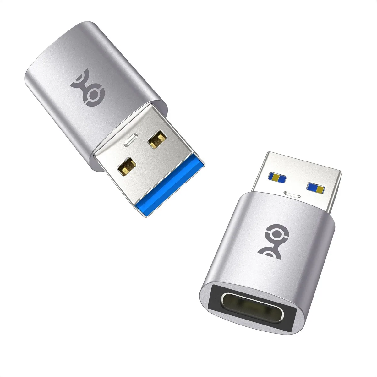  Cable Matters 201317x2 USB-A to USB-C Adapter 10Gbps 15W Silver — product photo