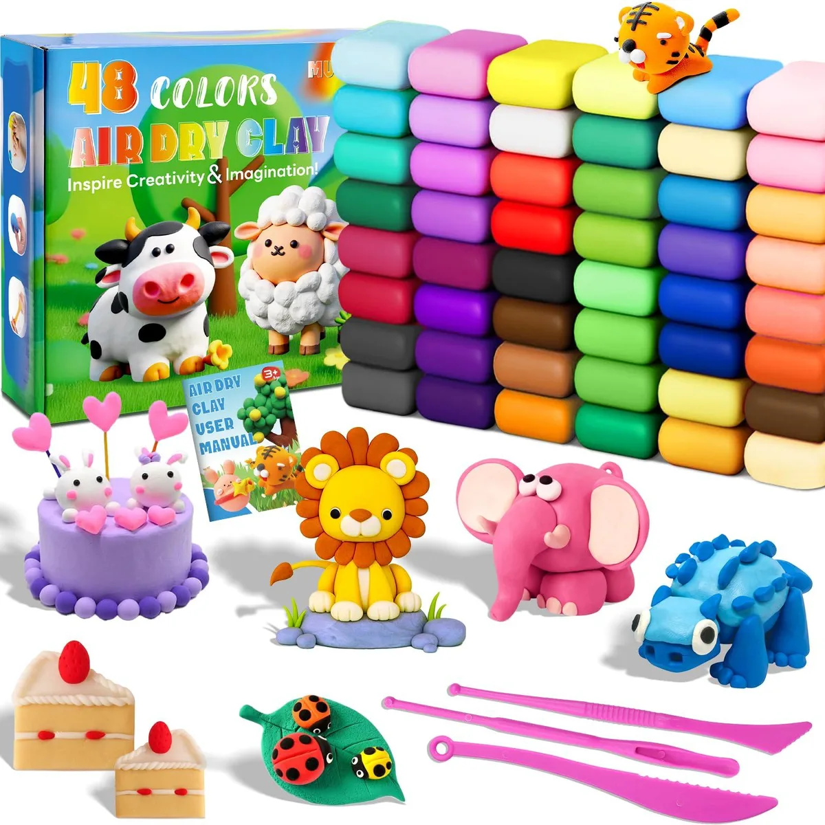 Avery Clay-48 48 Colors Air Dry Clay Kit .66 lb — product photo