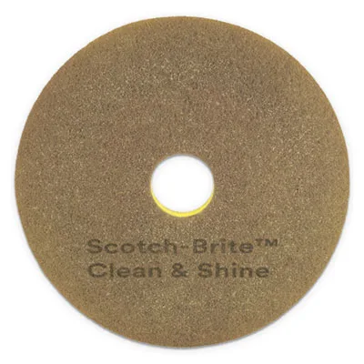 3M 3M 09541 Scotch-Brite Clean &amp; Shine Pad 20" Brown/Yellow 175-600 RPM — foto del producto