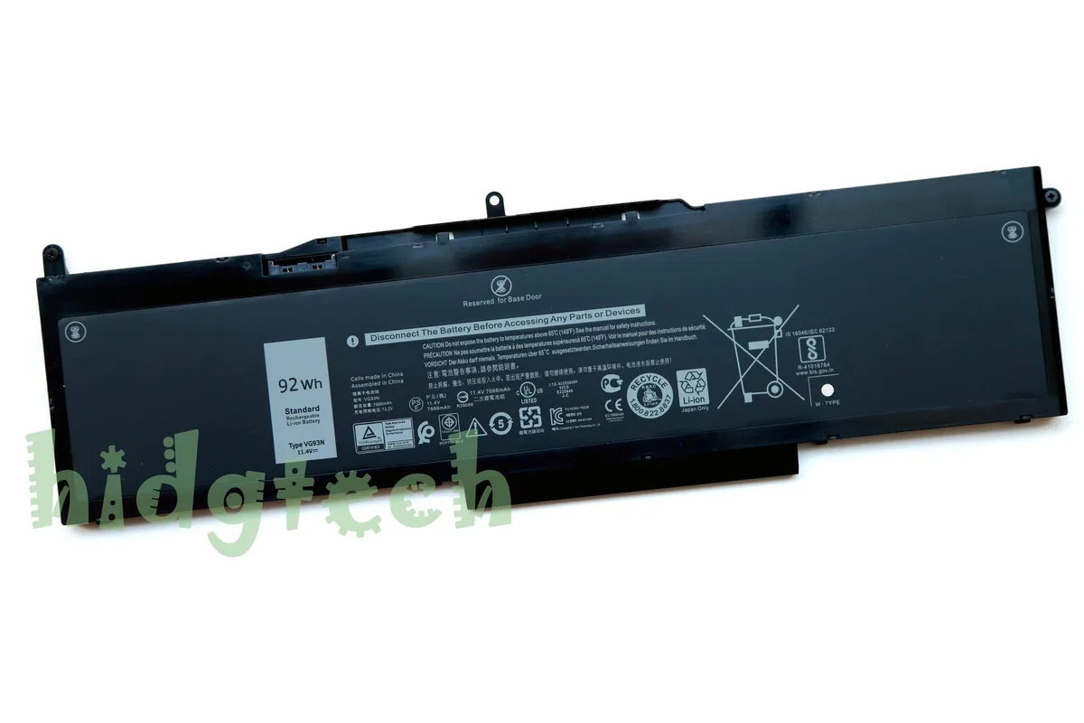 Beisite Beisite VG93N 92Wh 11.4V laptop battery for Dell Precision 3520 3530 Latitude 5580 5590 5591 — product photo