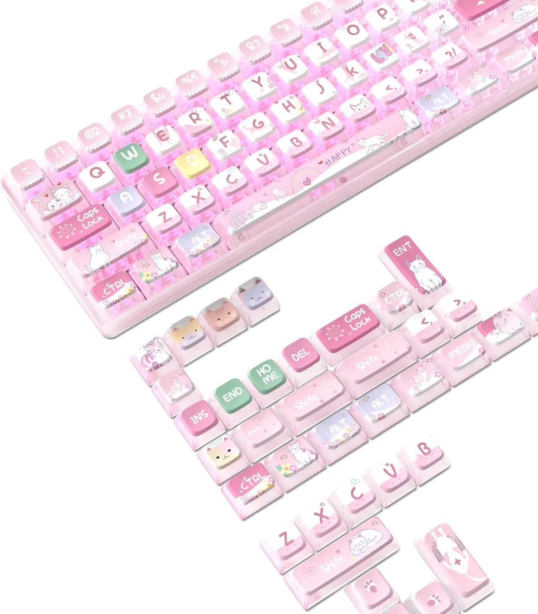 BFKK BFKK 120-Key PBT Pudding Keycap Set ASA Profile Pink — product photo
