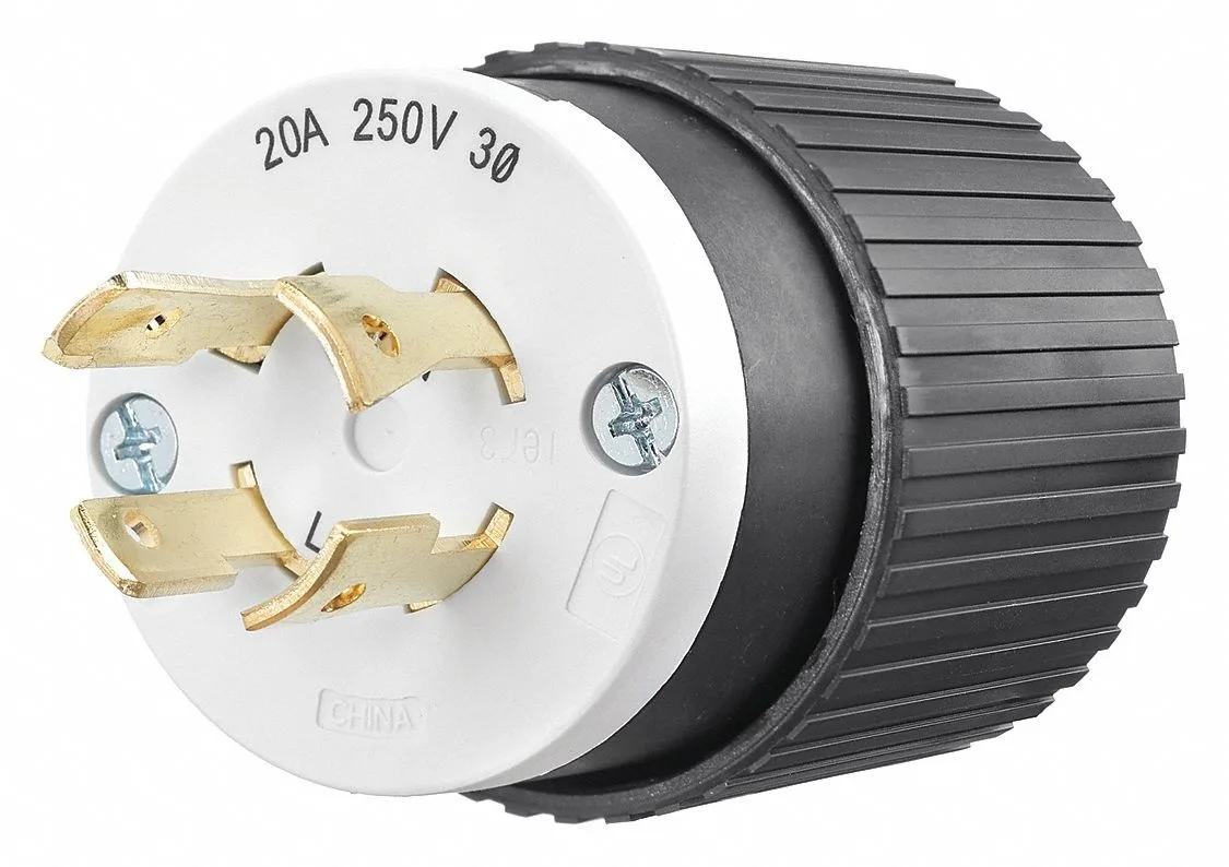 Bryant L15-20P locking plug black white nylon 20A 250V