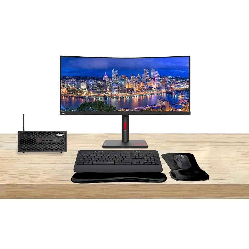 Lenovo Lenovo ThinkStation P3 SFF i7-14700K 64GB 1TB RTX A4000 16GB + T34w 34" MK650 — product photo