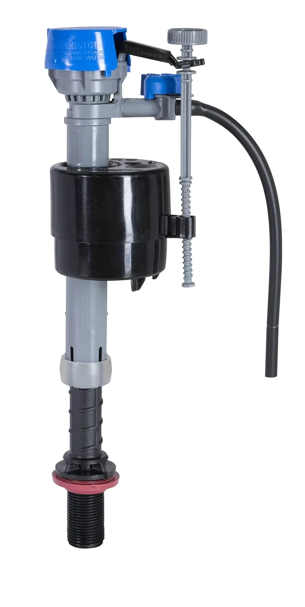 Multicolor plastic toilet fill valve with adjustable height dials