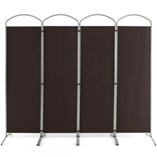 SlickBlue SlickBlue 6.2Ft Folding 4-Panel Room Divider Brown — product photo