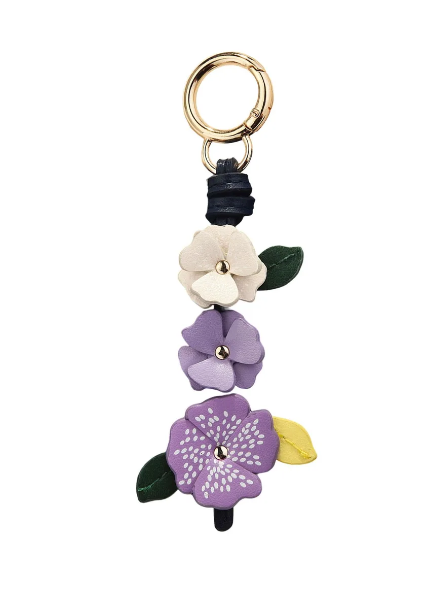  Viator Gear Leather Floral Keyholder Purple — product photo