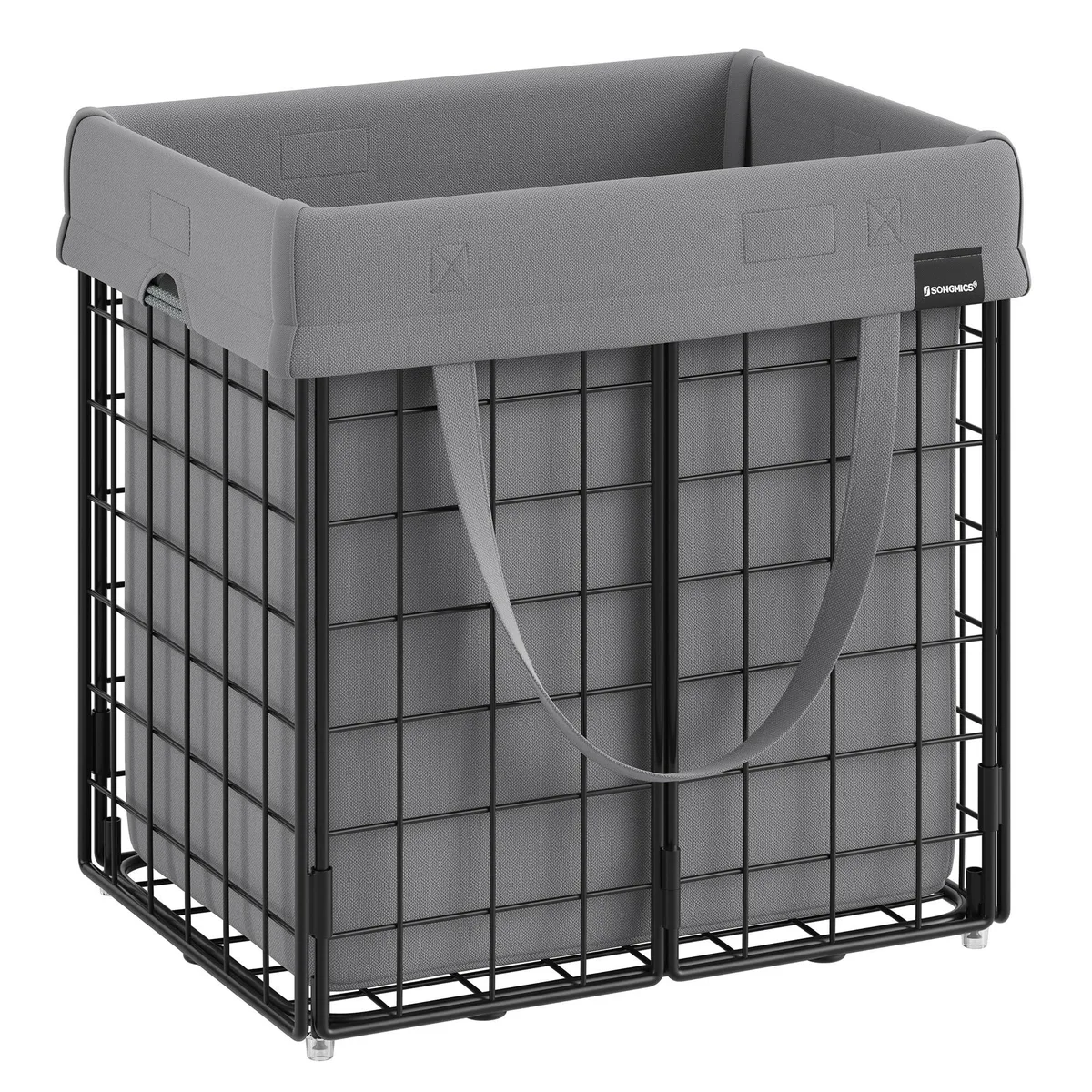 SONGMICS Laundry Hamper ULCB150G01 11 Gal 50L Black Gray — product photo
