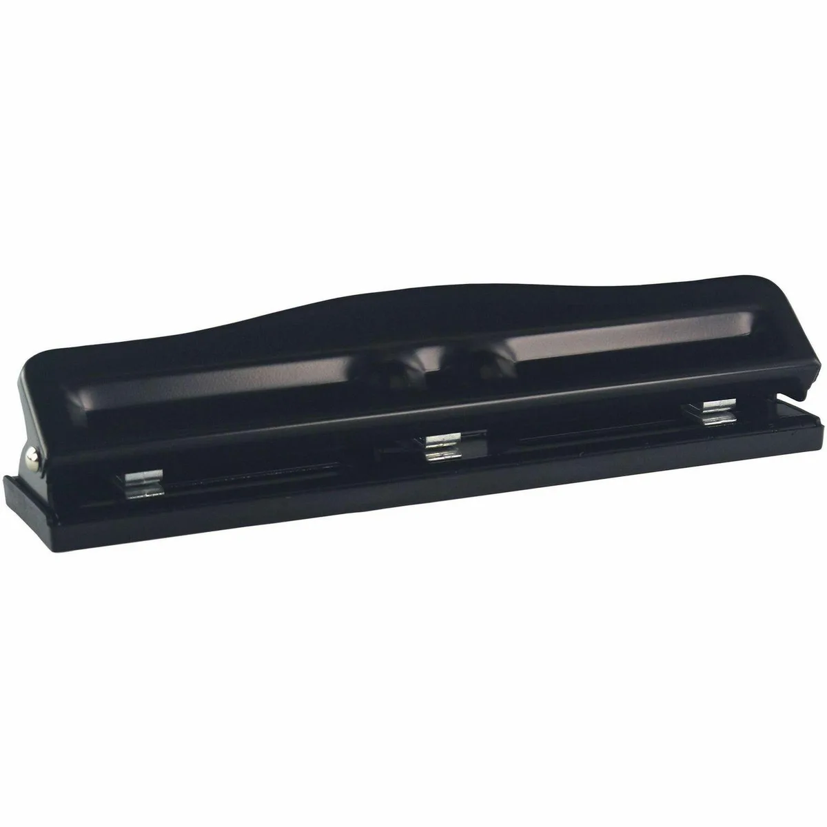 Business Source Business Source 65645 3-hole puncher adjustable 1/4" 8-10 sht black — product photo