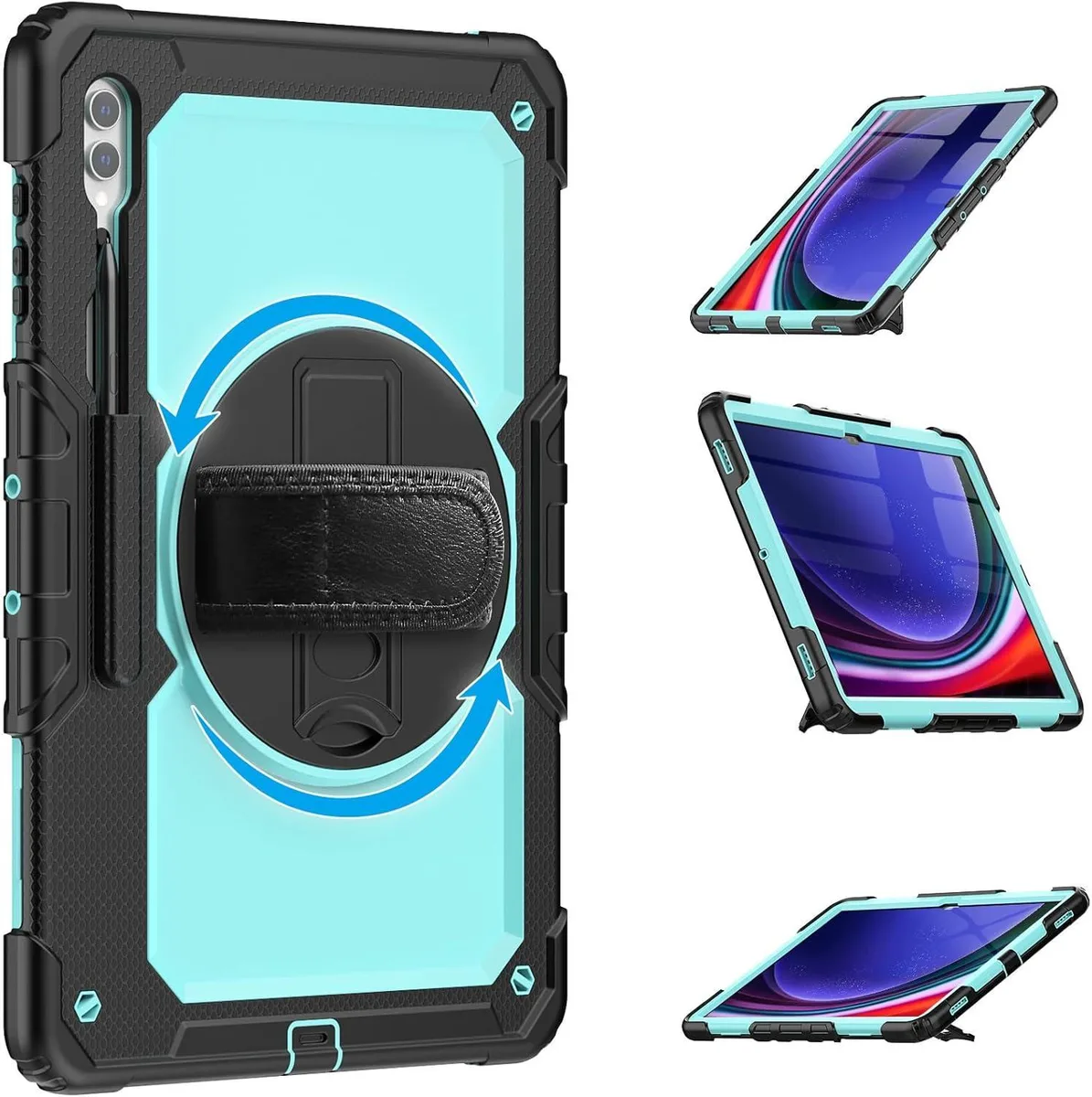 Timoom Timoom Heavy Duty Case 14.6" Galaxy Tab S10/S9/S8 Ultra Light bluePC 360° Stand Strap — product photo