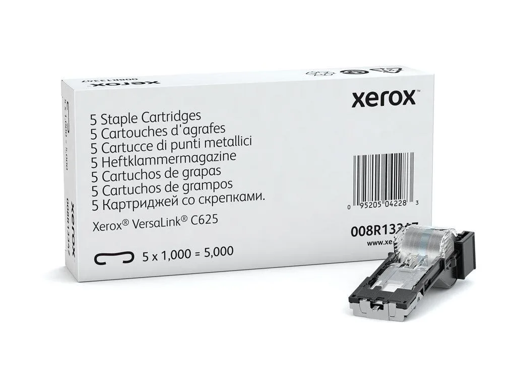 Box containing five staple cartridges for Xerox VersaLink printers