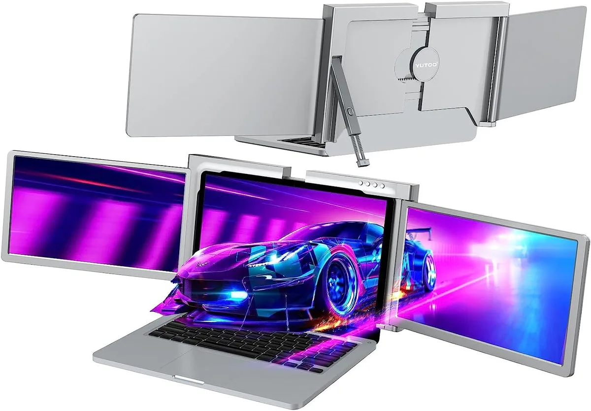 BFKK BFKK S100 Triple Laptop Screen Extender 11.6" 1080P IPS 60Hz 300nit 72% NTSC 178° 13-16" USB-C — product photo