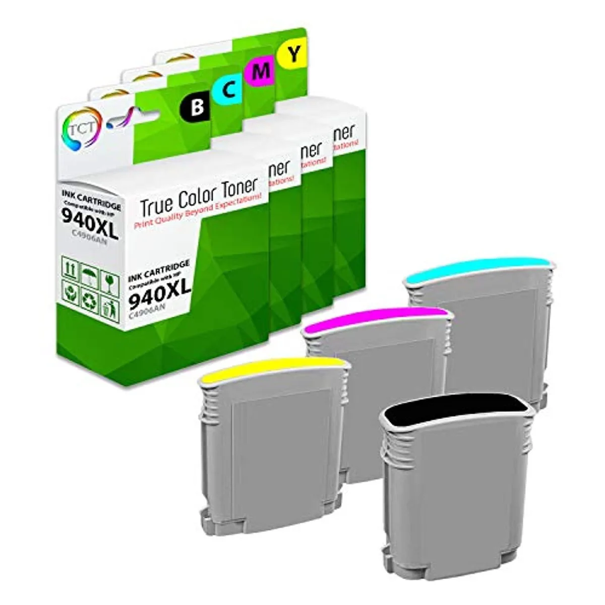 TCT TCT 940XL 4-Pack Ink Cartridge Set (Black, Cyan, Magenta, Yellow) — product photo