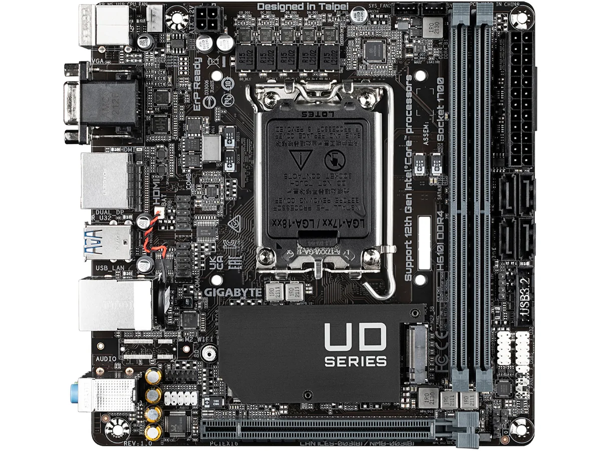 GIGABYTE GIGABYTE H610I DDR4 Intel motherboard — product photo