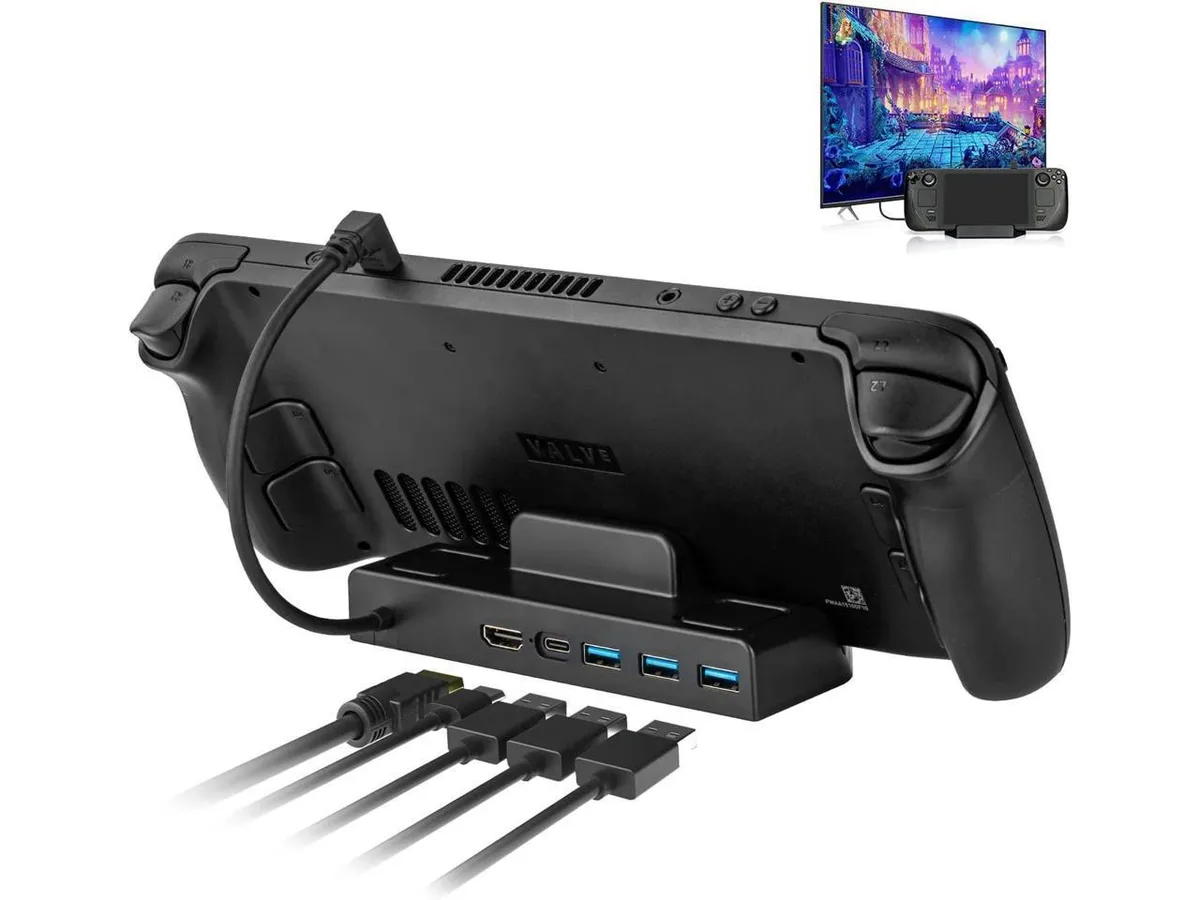 BONAEVER BONAEVER Protection Case for Steam Deck 5-in-1 Dock 4K HDMI 3 USB 3.0 USB-C PD 100W — product photo
