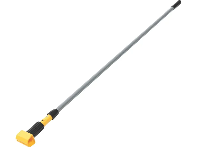 Rubbermaid Commercial Rubbermaid Commercial H226CT 60" aluminum clamp mop handle yellow gray cleaning — product photo