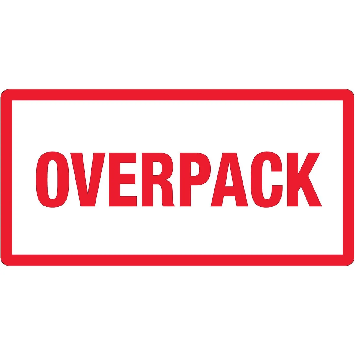 Tape Logic Tape Logic "Overpack" Labels 3" x 6" Red/White 500/Roll mailing supply — product photo
