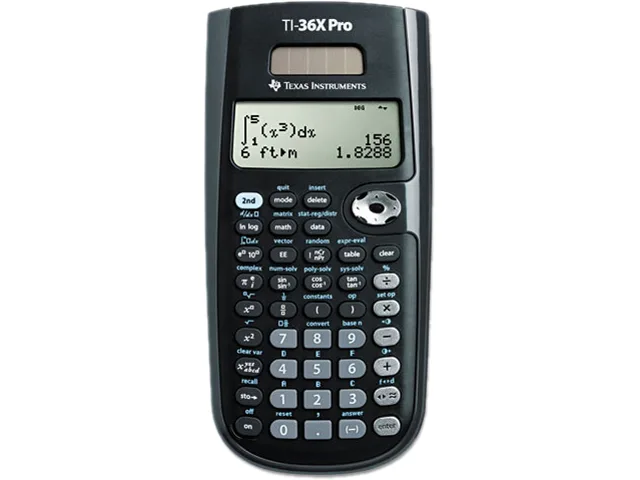 Texas Instruments Texas Instruments 36PRO/TBL/1L1/A TI-36X Pro Scientific Calculator 16-digit 4-line LCD Black — product photo