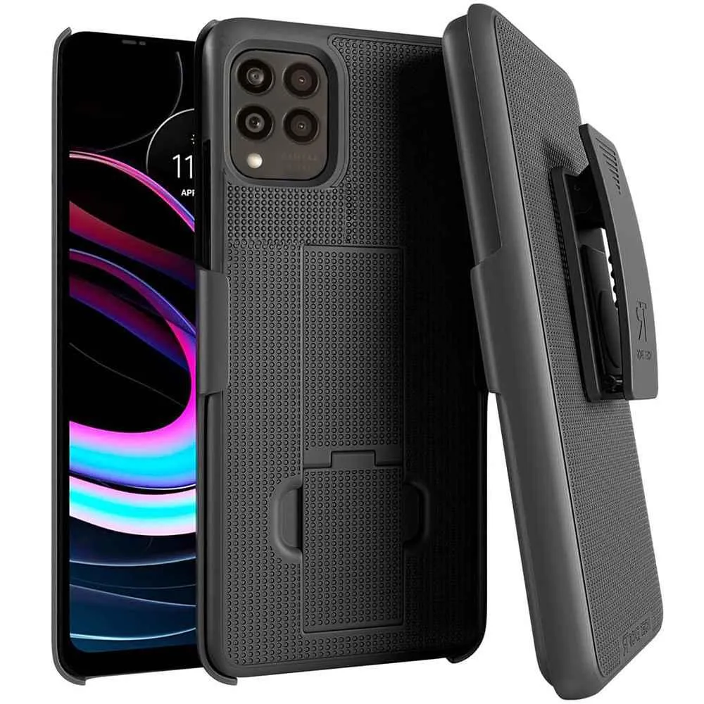 Rome Tech Rome Tech REVVL 6 Pro 5G / 6x Pro 5G Belt Clip Holster Case Black Dot Polycarbonate — product photo