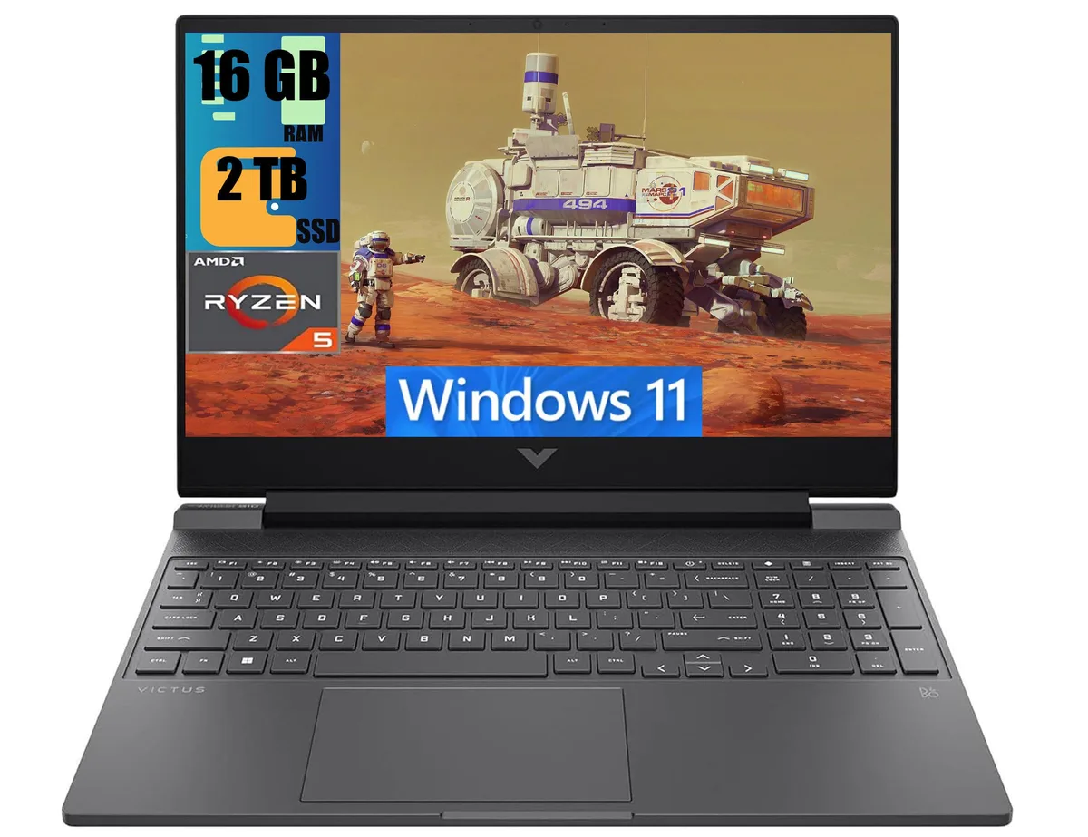 HP HP Victus 15 Raider AMD Ryzen 5 7535HS RX 6550M 16GB 2TB gaming laptop — product photo
