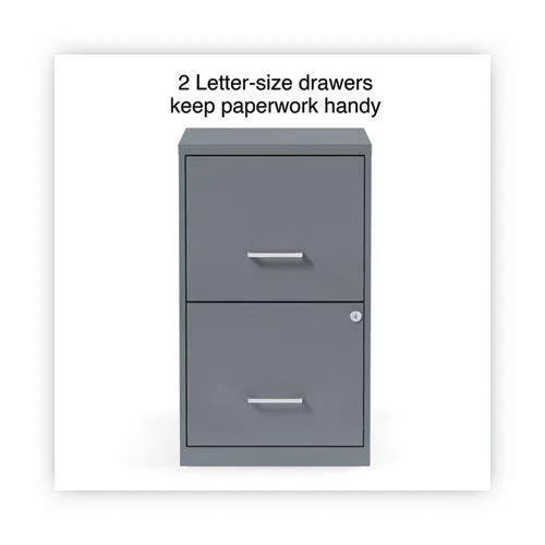 Alera Alera 2806760 2-drawer file cabinet charcoal 14 x 18 x 24.1 — product photo