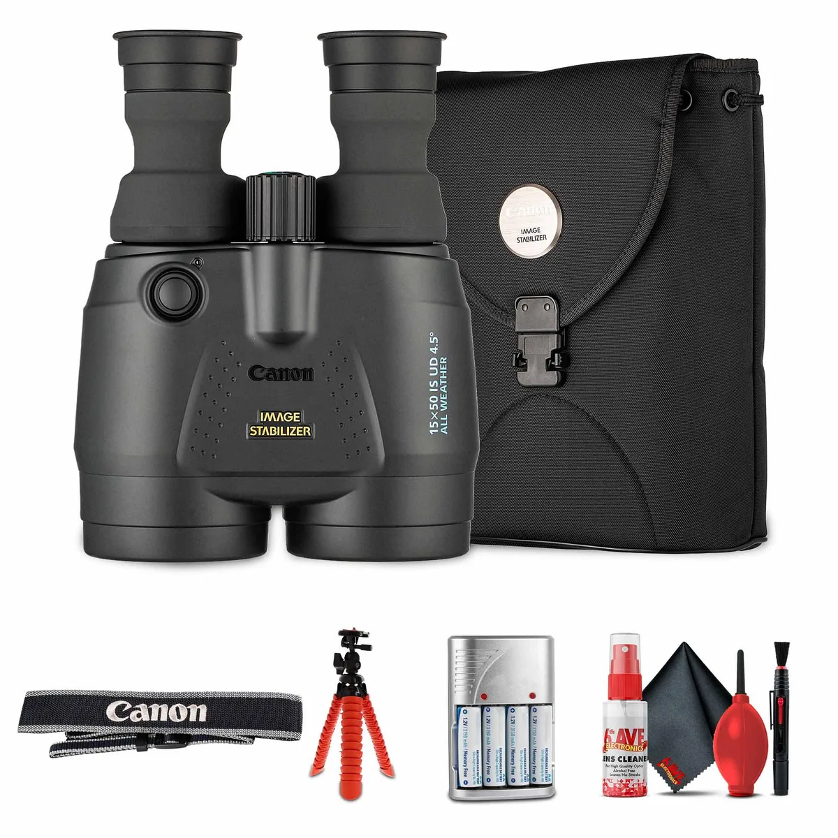 Canon Canon 15x50 IS All-Weather Binoculars + Flexible Tripod — product photo