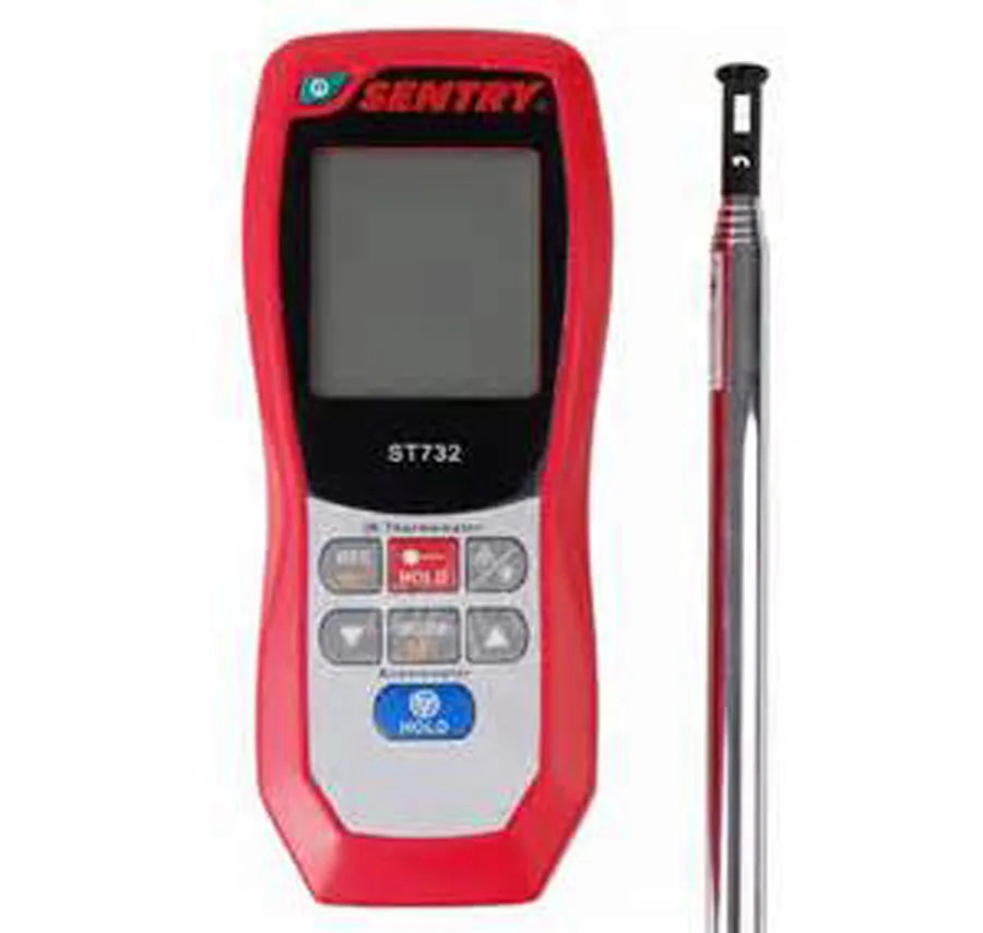 Sentry Sentry ST-732 Hot Wire IR Thermo-Anemometer Air Velocity Air Flow Temperature Electrician Tool — product photo
