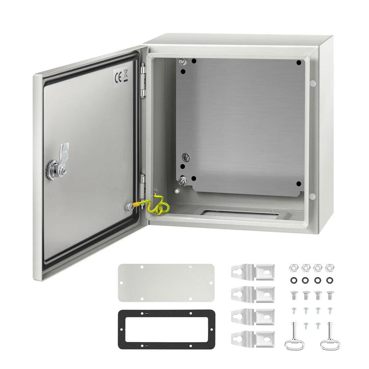 VEVOR VEVOR 12 x 12 x 6'' NEMA 4X Steel Electrical Box IP66 Gray White RAL7035 — product photo