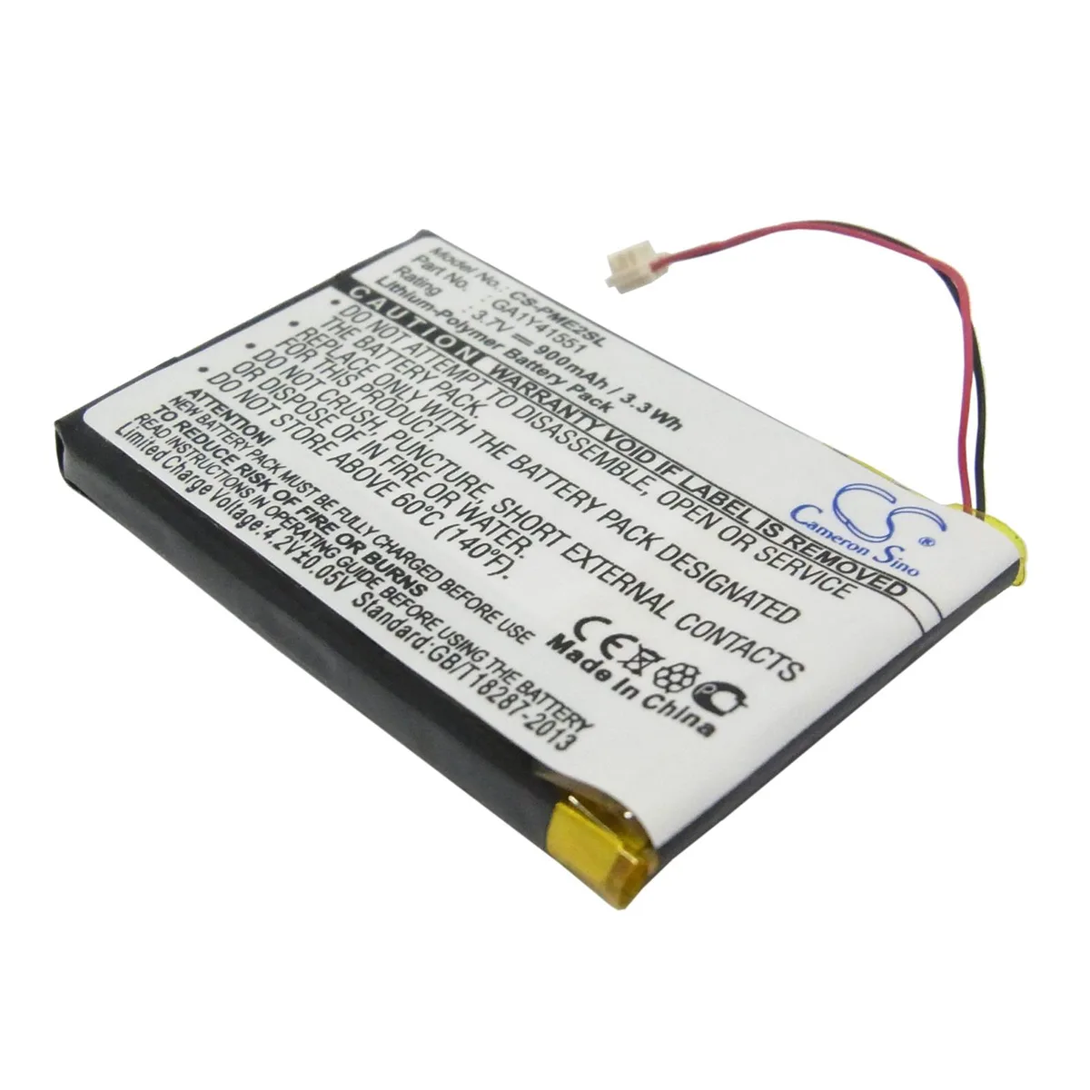 Cameron & Co Cameron & Co DS-CS-PME2SL 3.7V 900mAh Li-Polymer Battery — product photo