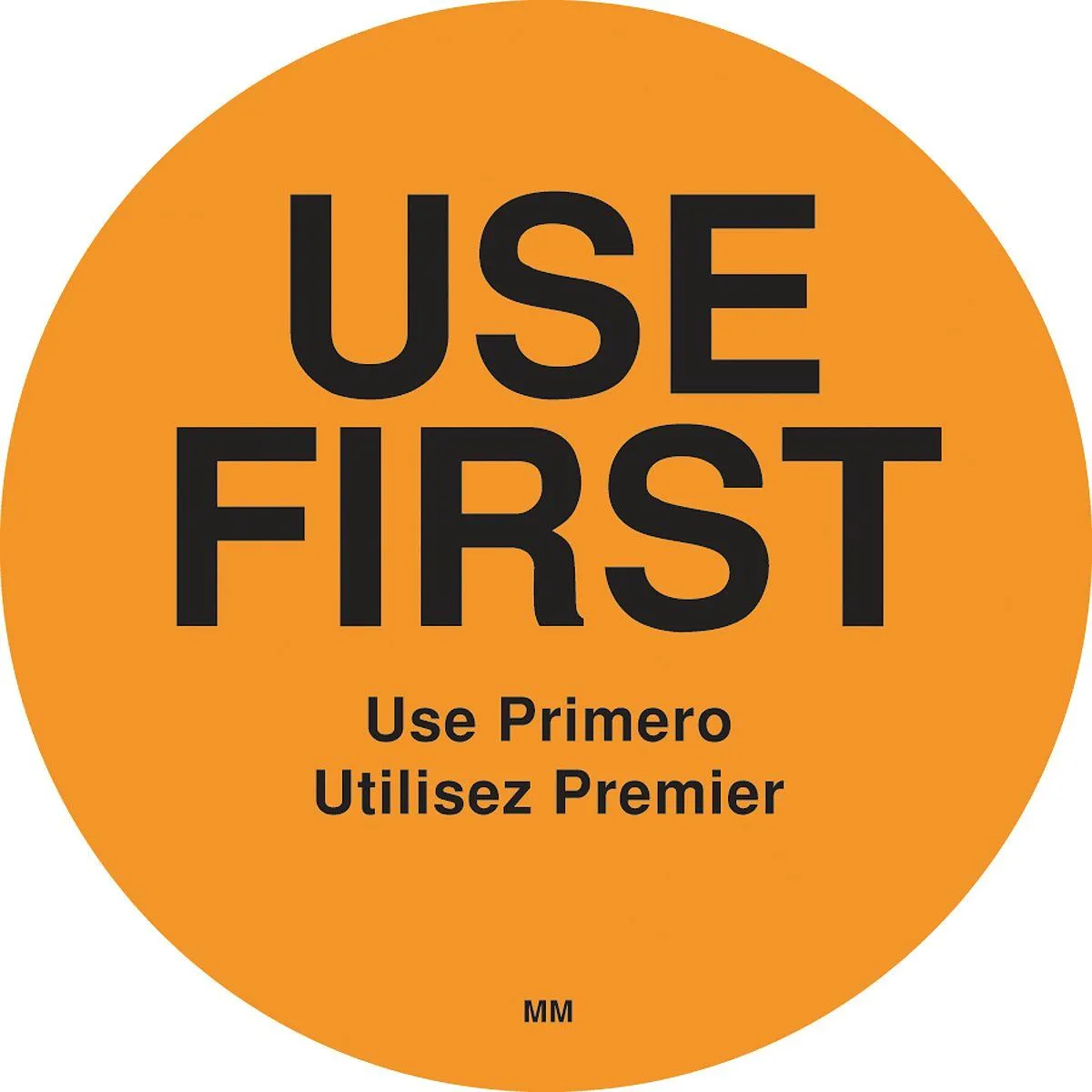 Daymark Daymark 112596 Use First Label 3 In Orange PK500 — product photo