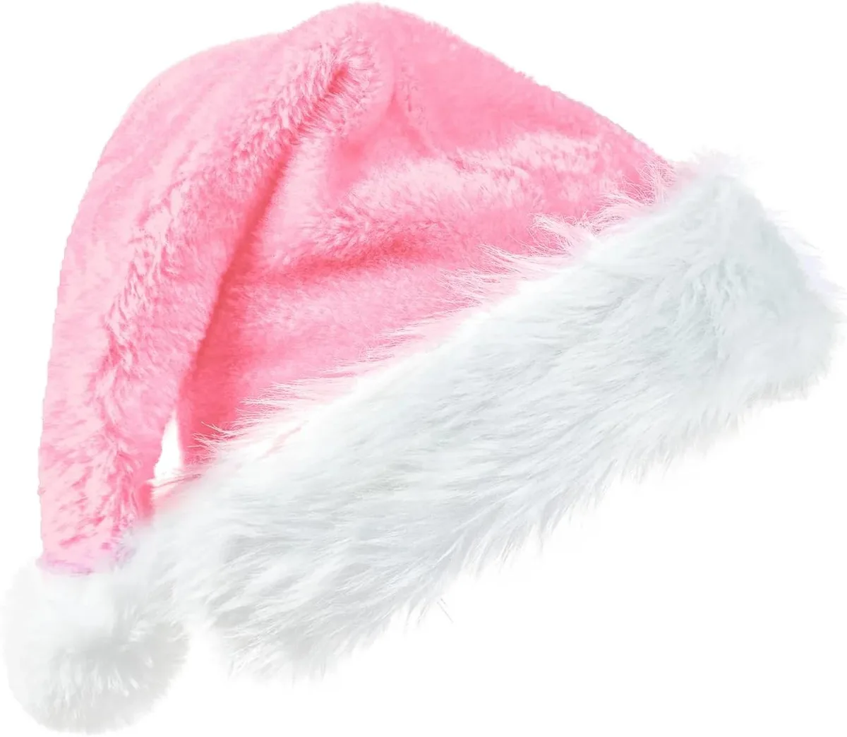 Tanvia Tanvia Velvet Plush Santa Hat Light Pink — product photo