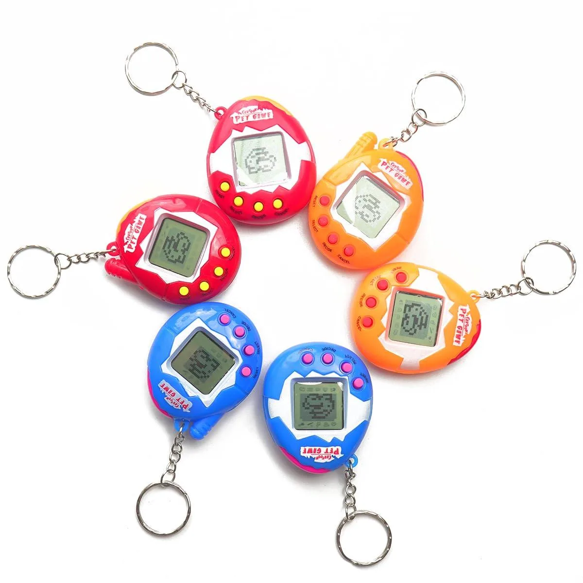 RANHANGQI K200 Virtual Pet Keychain Game, 6 Pieces — product photo