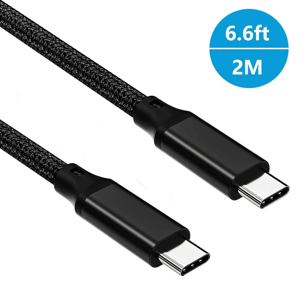 Hitoor Hitoor USB C to USB C Cable 2m 20Gbps 100W Thunderbolt 3 Black — product photo
