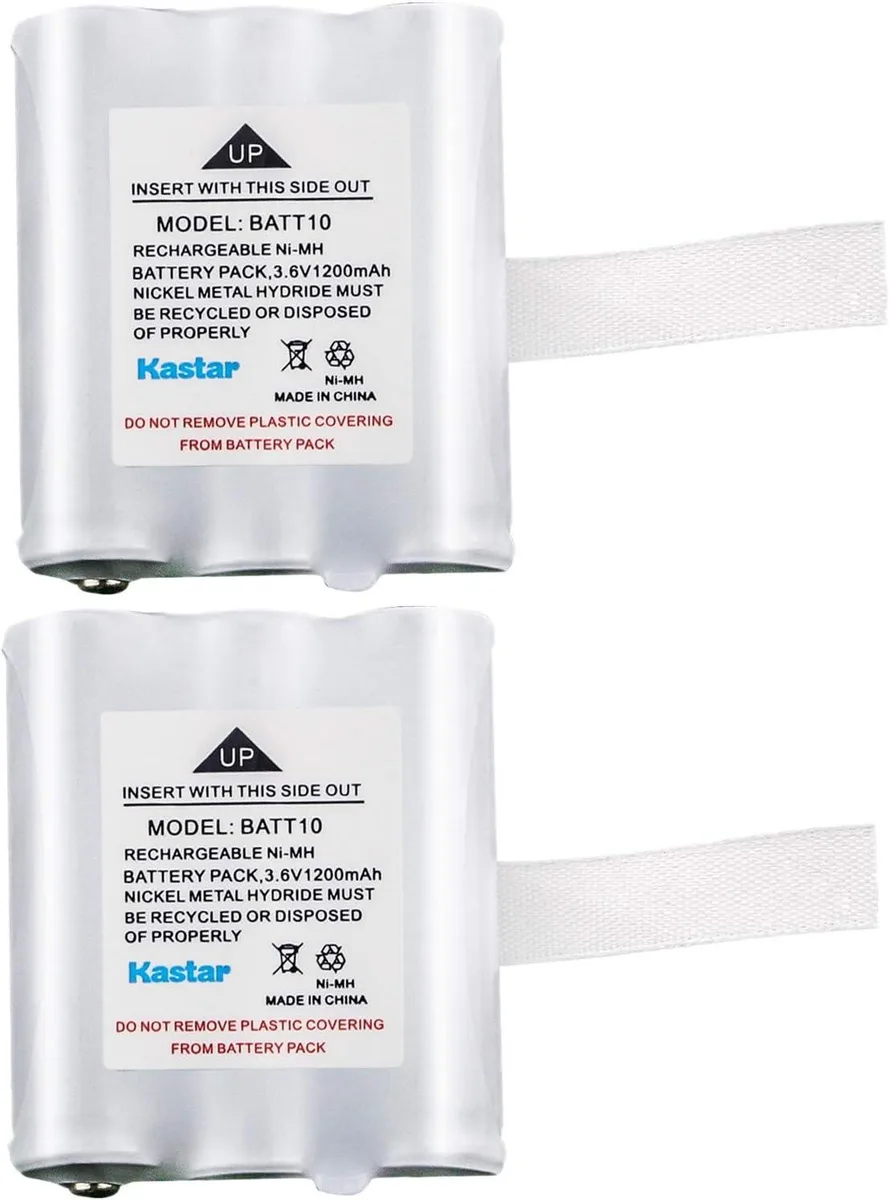 usbroway usbroway BATT10 1200mAh Ni-MH 3.6V 2-pack two-way radio battery — product photo