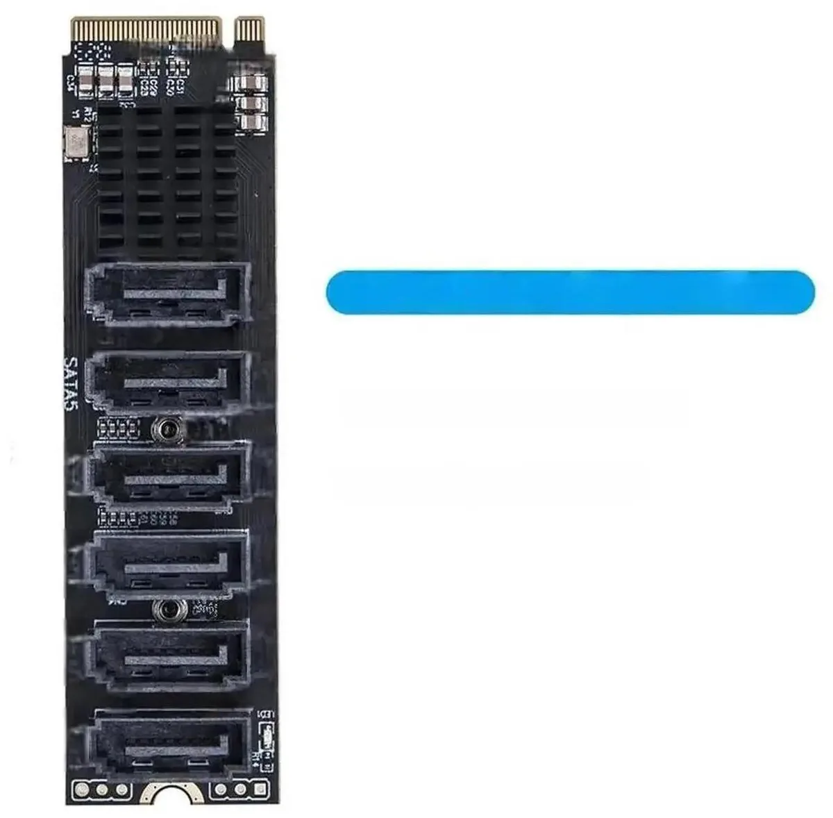 SMUGDESK SMUGDESK M.2 NGFF to SATA 3.0 Expansion Card B+M Key / M-Key NVMe to 5/6 Port SATA III 6Gbps Controller Riser — product photo