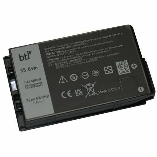 Rectangular 2-cell lithium-ion battery pack with label showing 7.6V