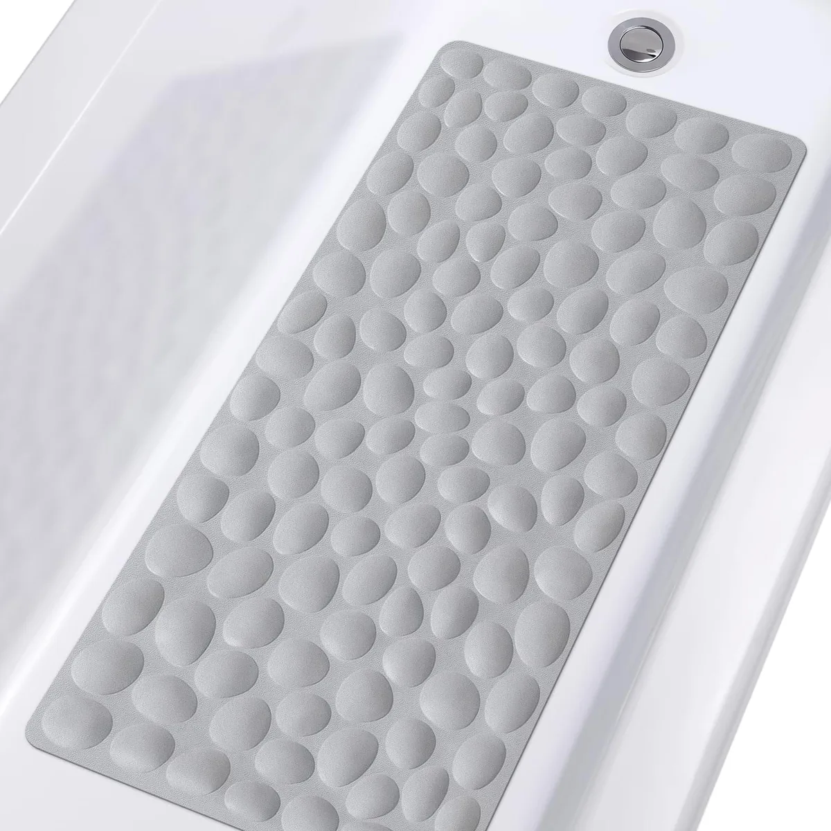  OTHWAY Non-Slip Bathtub Mat Natural Rubber Grey 31.5x15.75in — product photo