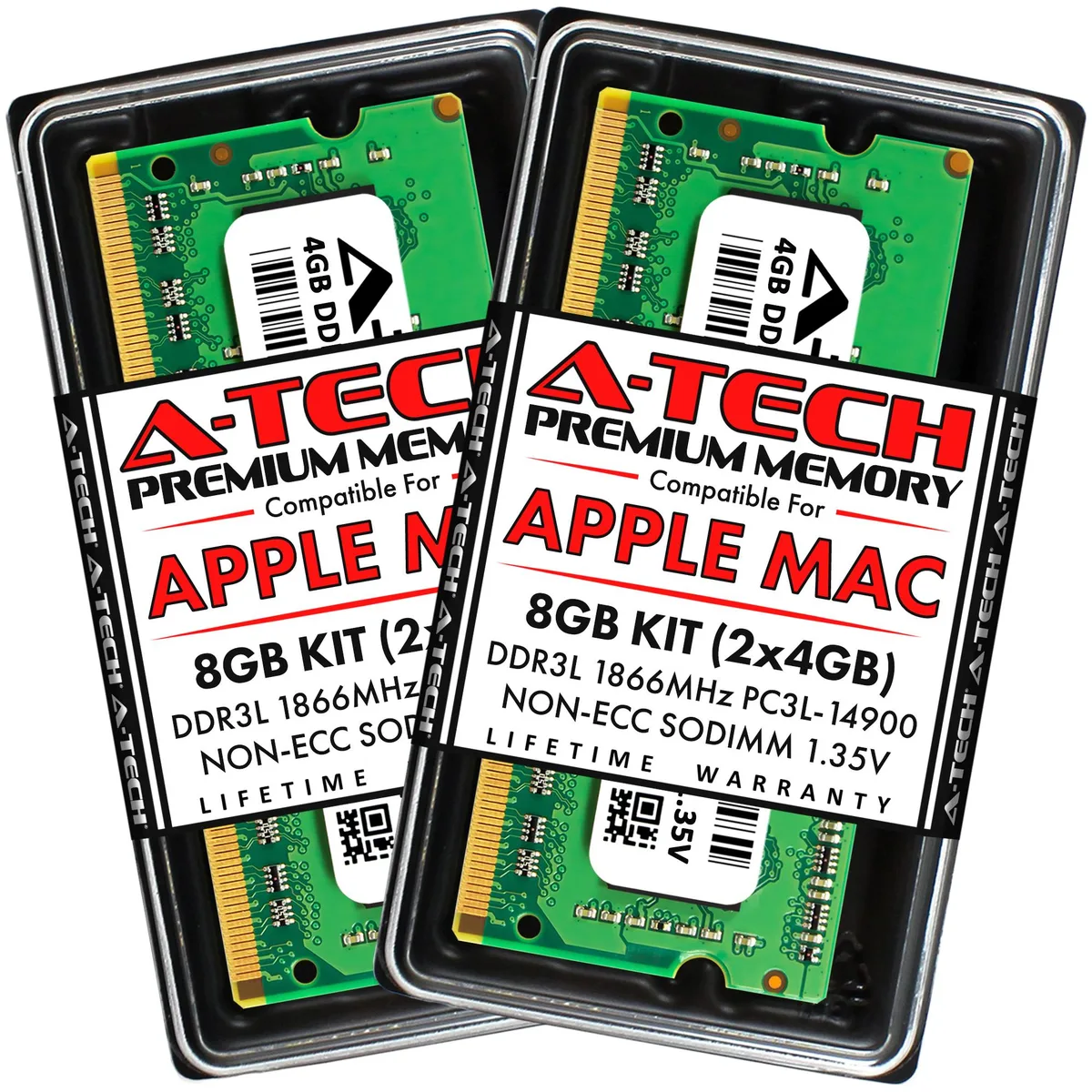 A-Tech A-Tech 8GB (2×4GB) DDR3L 1866 SODIMM 204-Pin memory upgrade — product photo
