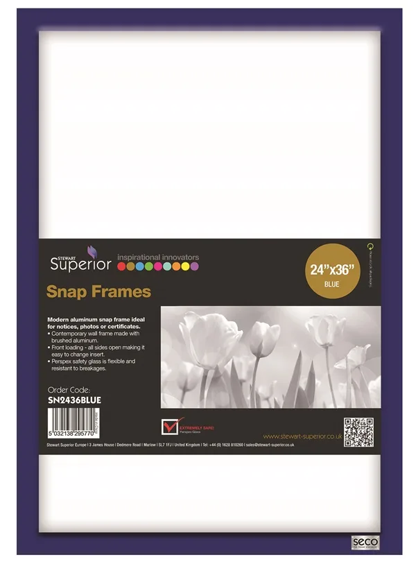 Seco Seco Blue Snap Frame 24 x 36" 1" profile covering — product photo