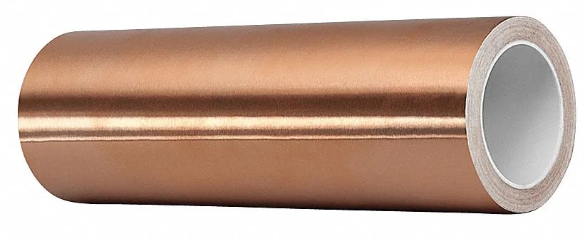 Copper foil tape roll, single-sided acrylic adhesive, 3.5 mil thick, 65 dB shielding