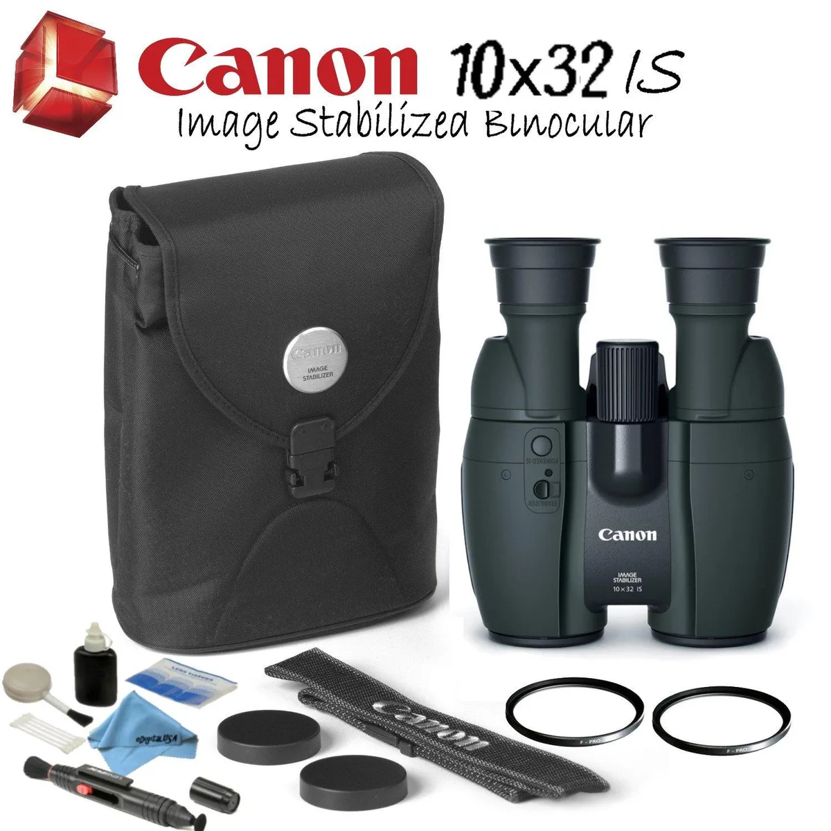 Canon Canon 10x32 IS Image Stabilized Binoculars with Case, Strap, Filters and Cleaning Kit — product photo